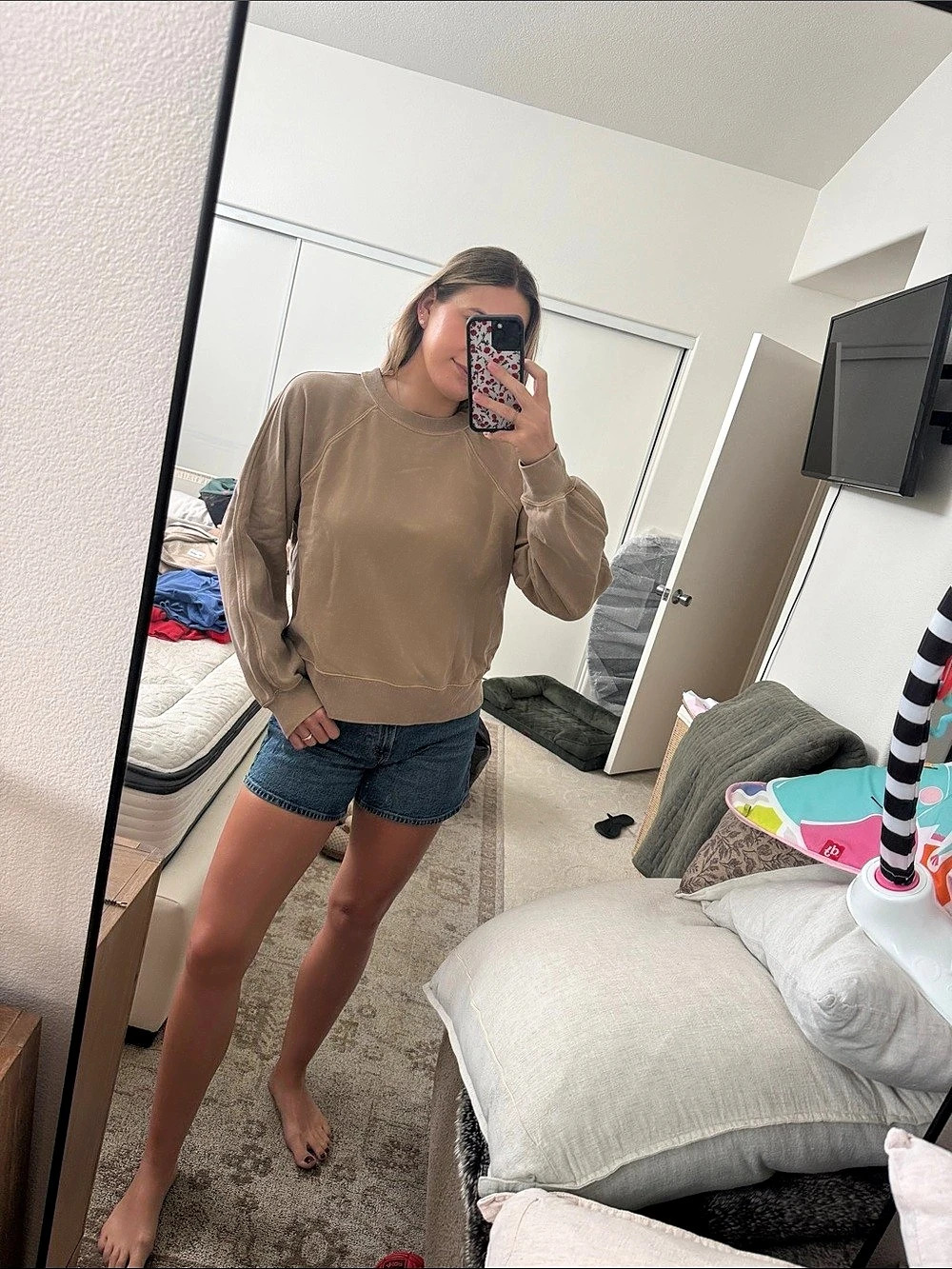 Abercrombie & Fitch Soft A&F Essentials Crewneck Sweatshirt Medium